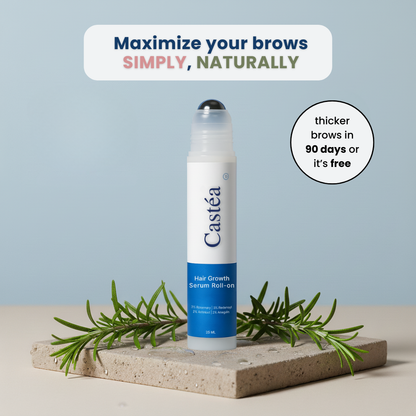 Castéa growth serum roll-on with rosemary and growth ingredients